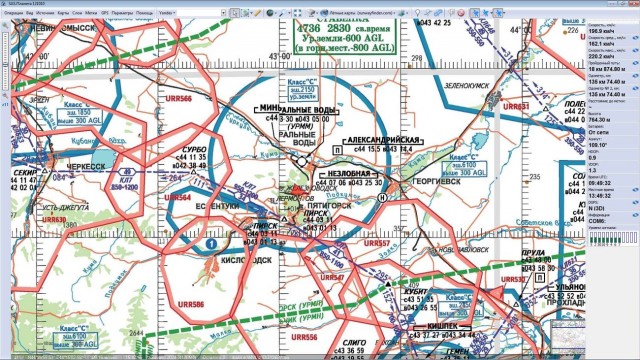 Вот так это выглядит без добавочных слоёв. Красная метка в центре, это позиция моей цесны.