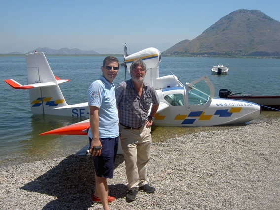 President Aerocluba Como Mr. Cesare Baj (sprava) i vash pokorniy sluga