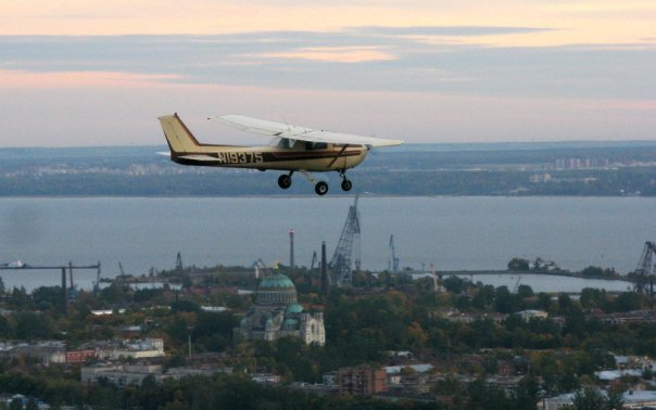 Cessna-152. Полет в Кронштадт. 2008 г.