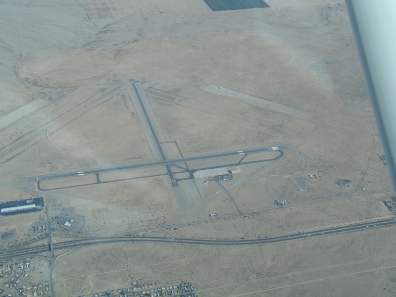 KBLH (Blythe) airport from 9,500 feet.